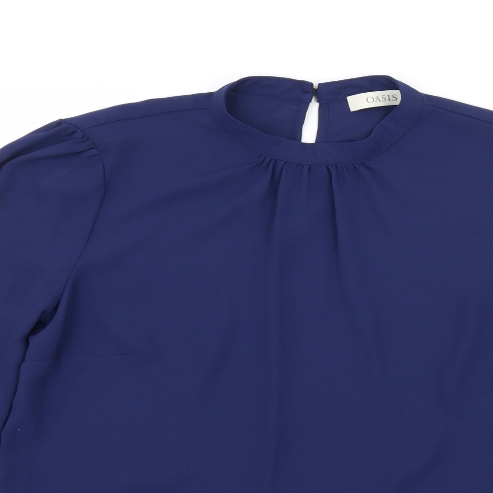 Oasis Womens Blue   Basic Blouse Size 10