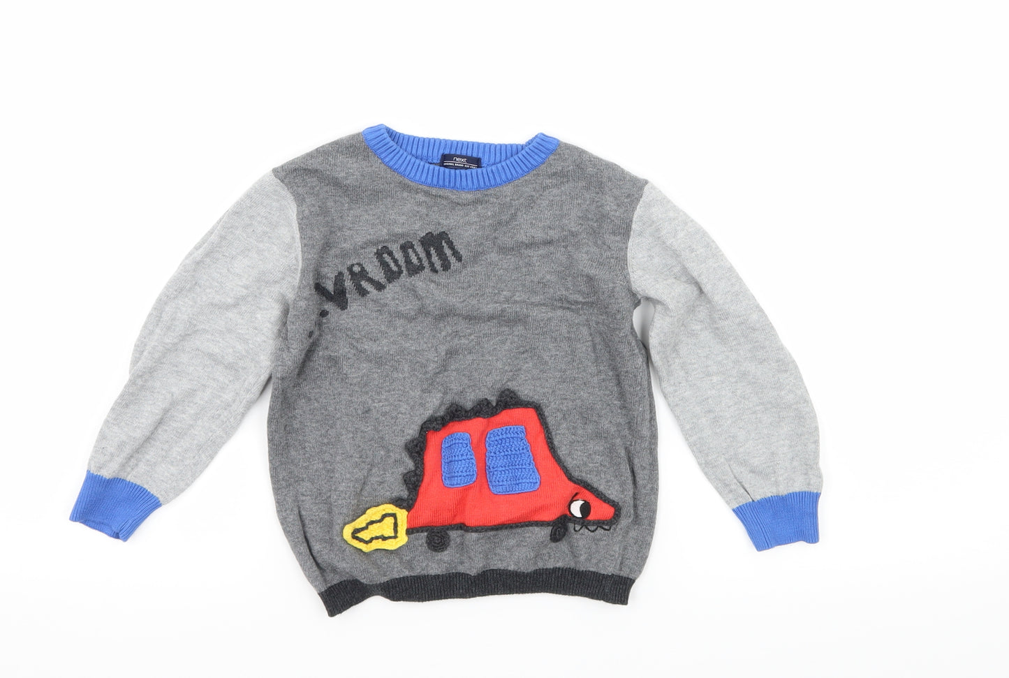 NEXT Boys Grey  Knit Pullover Jumper Size 12-18 Months  - Vroom