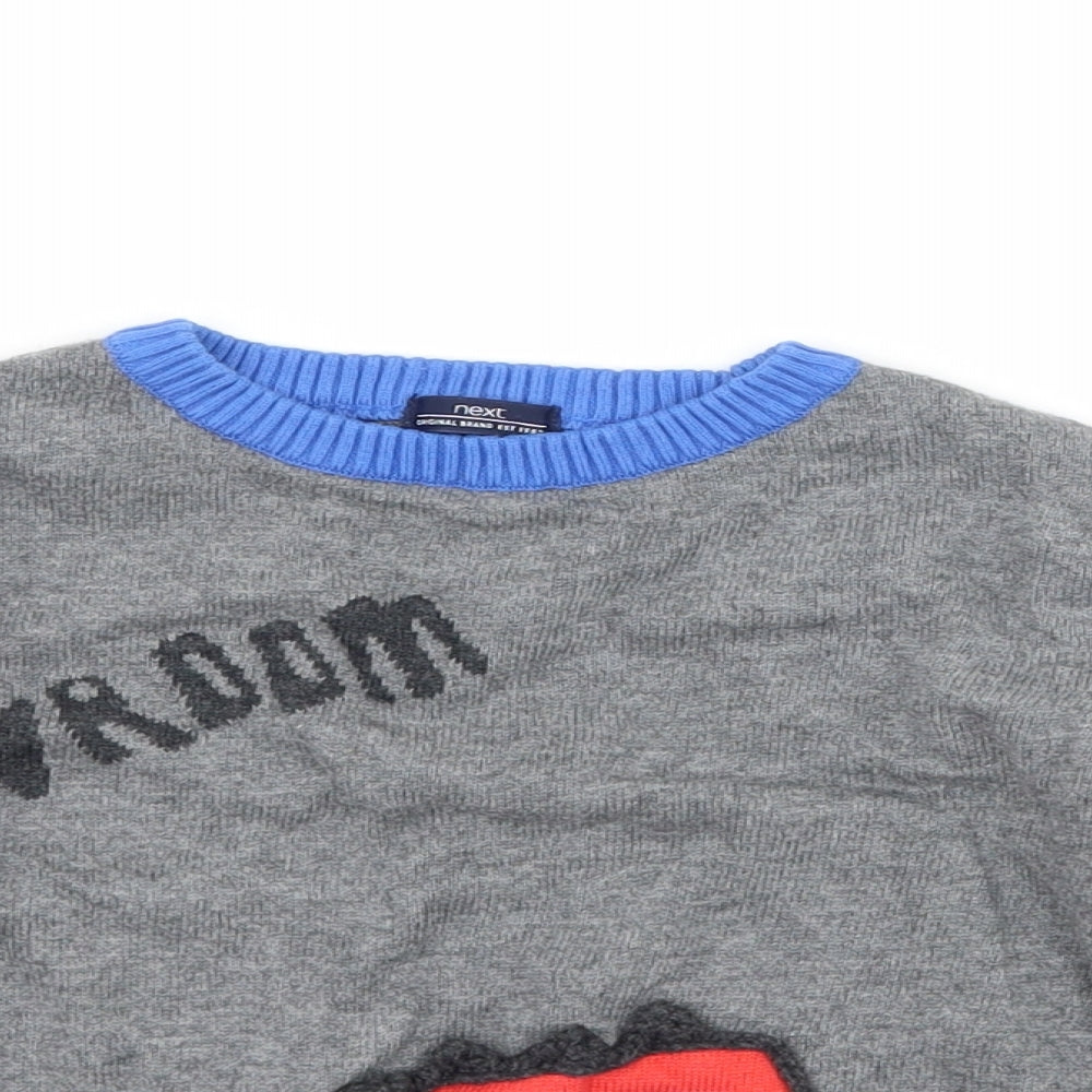 NEXT Boys Grey  Knit Pullover Jumper Size 12-18 Months  - Vroom