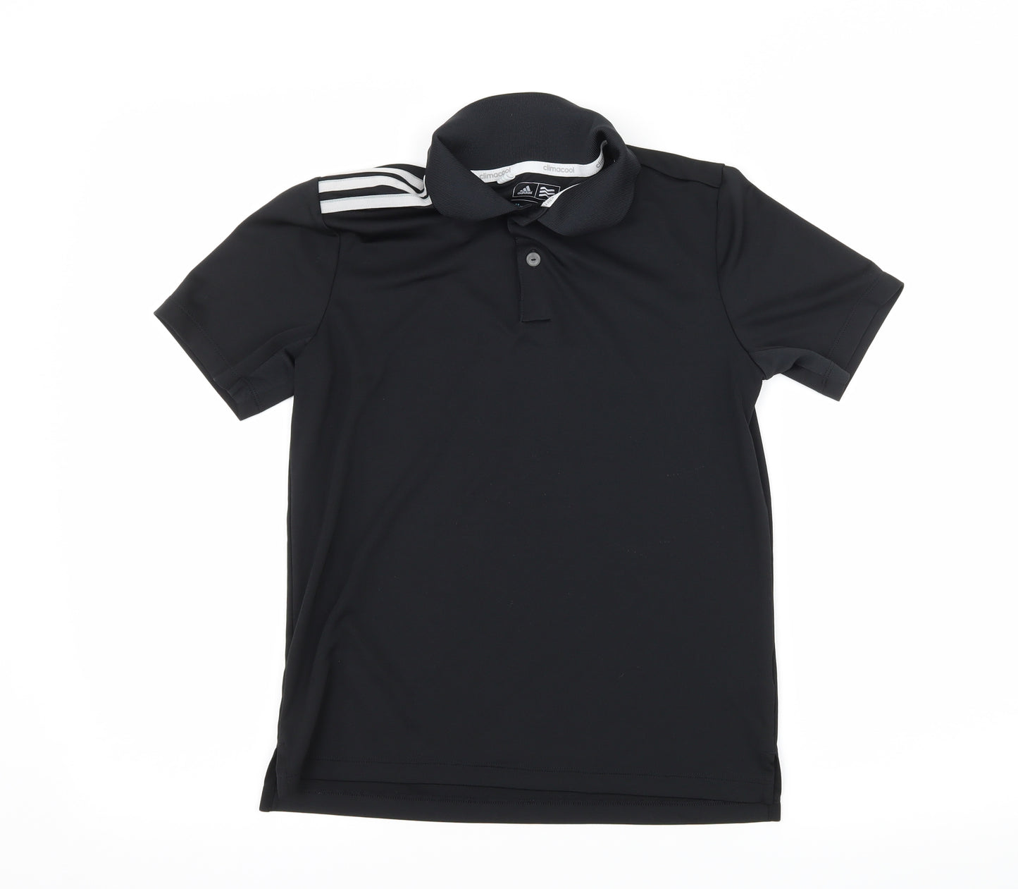 adidas Boys Black Striped  Basic T-Shirt Size M