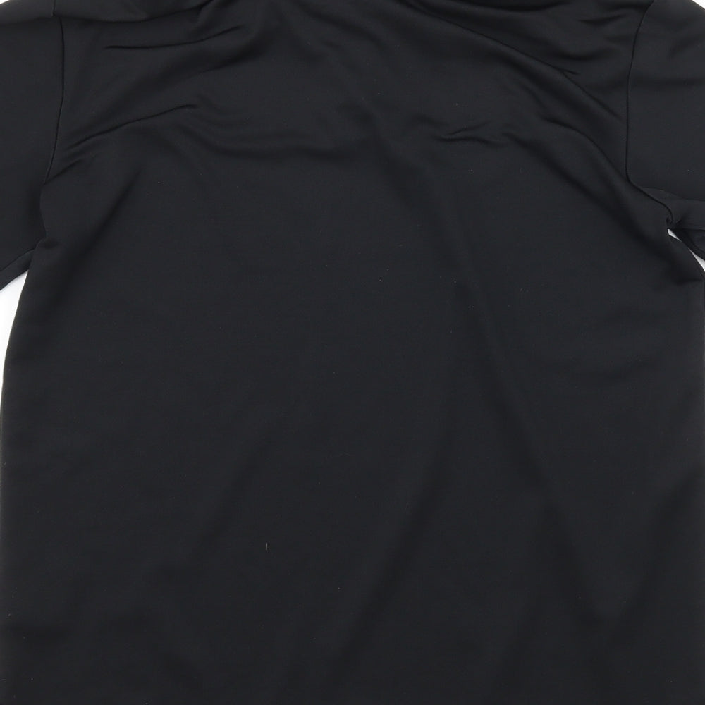 adidas Boys Black Striped  Basic T-Shirt Size M