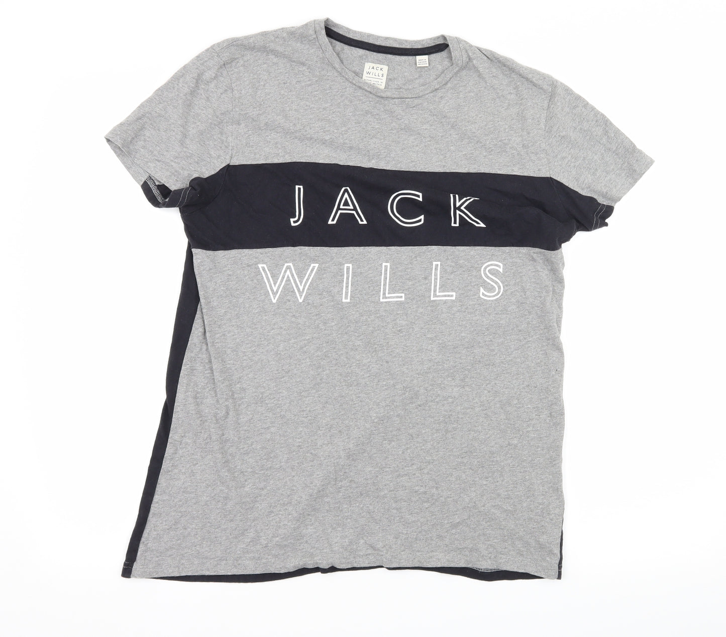 Jack Wills Mens Grey  Jersey  T-Shirt Size S