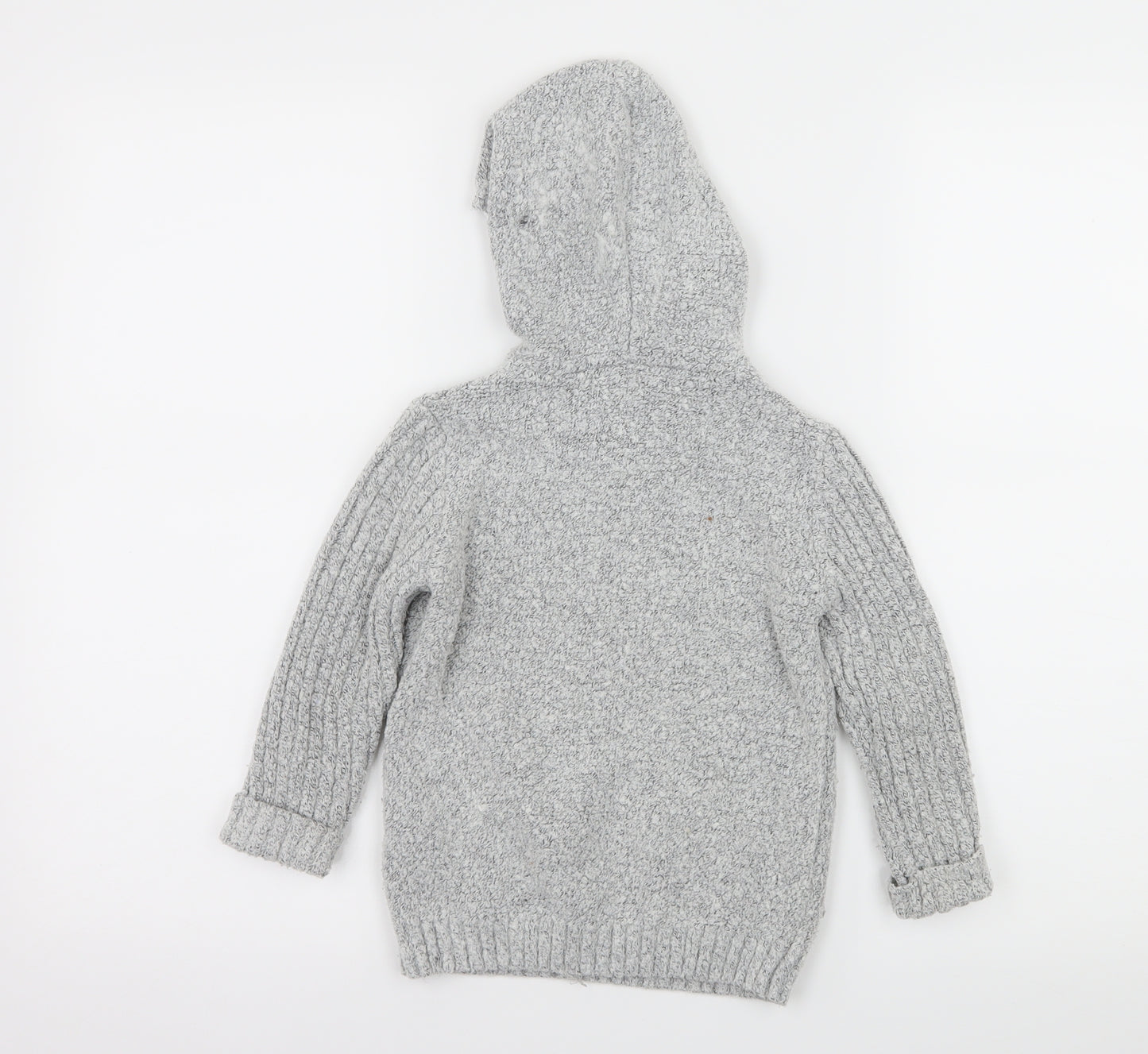 River Island Boys Grey  Knit Pullover Hoodie Size 3-4 Years