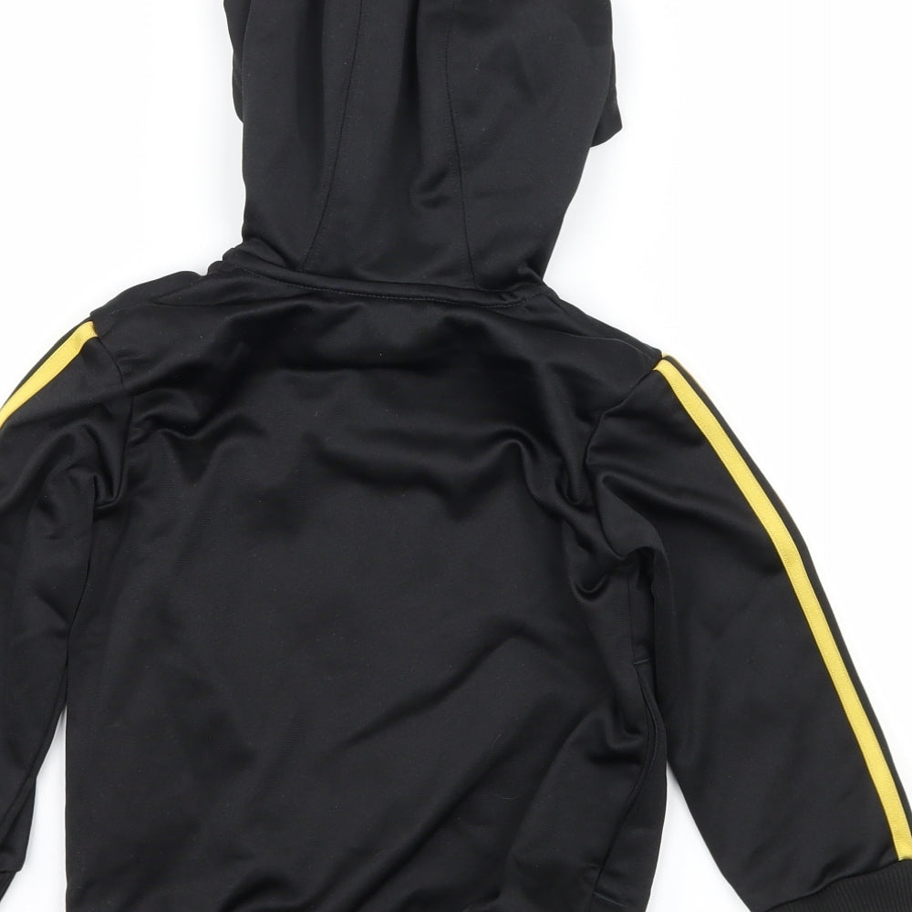 adidas Boys Black Striped Jersey Jacket  Size 18-24 Months