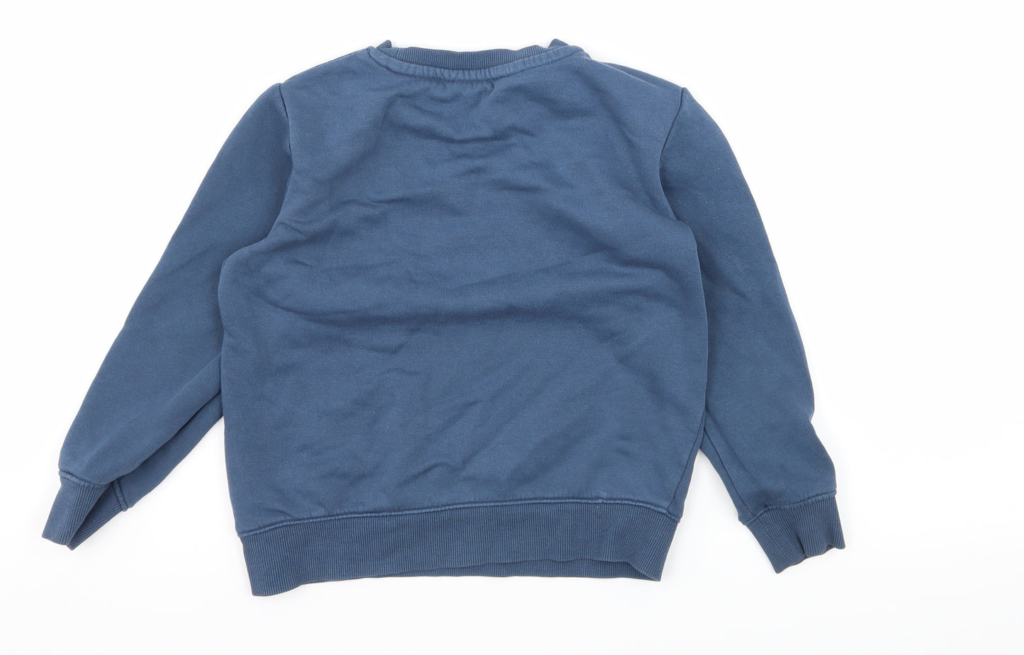 H&M Boys Blue  Jersey Pullover Sweatshirt Size 5-6 Years  - T-Rex