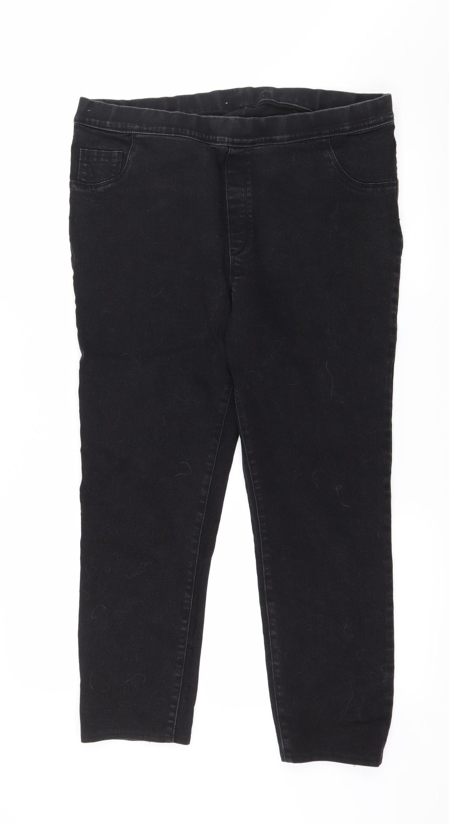 George Womens Black  Denim Jegging Jeans Size 20 L25 in