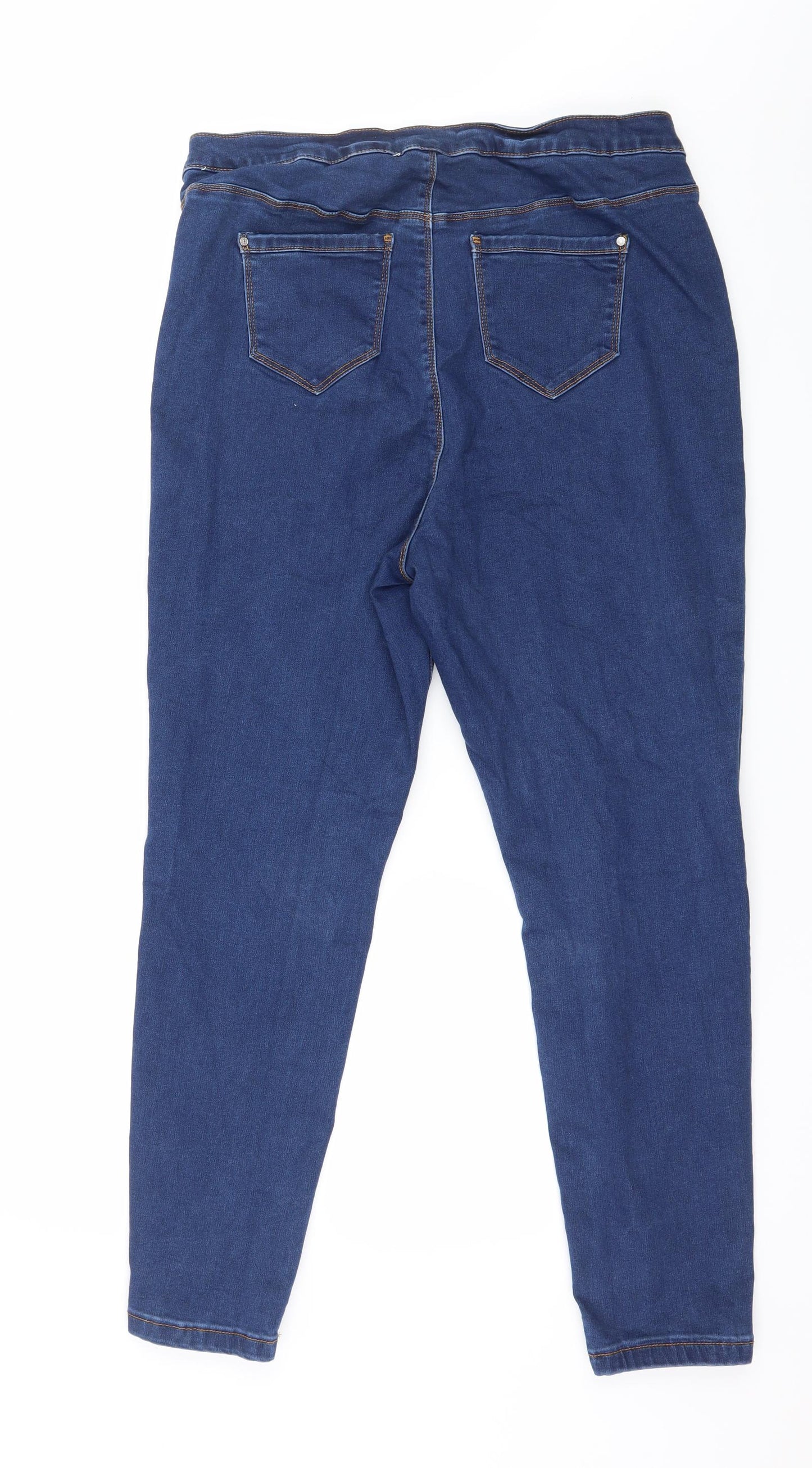 Missguided Womens Blue  Denim Jegging Jeans Size 18 L27 in
