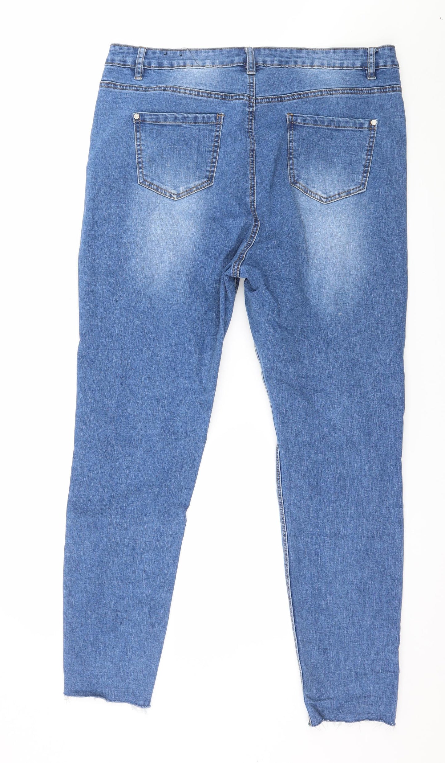 Missguided Womens Blue  Denim Skinny Jeans Size 18 L28 in