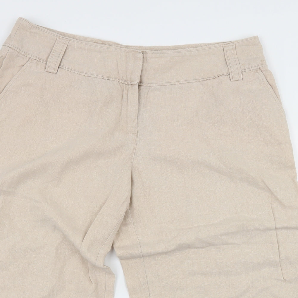 F&F Womens Ivory   Cropped Trousers Size 12 L20 in