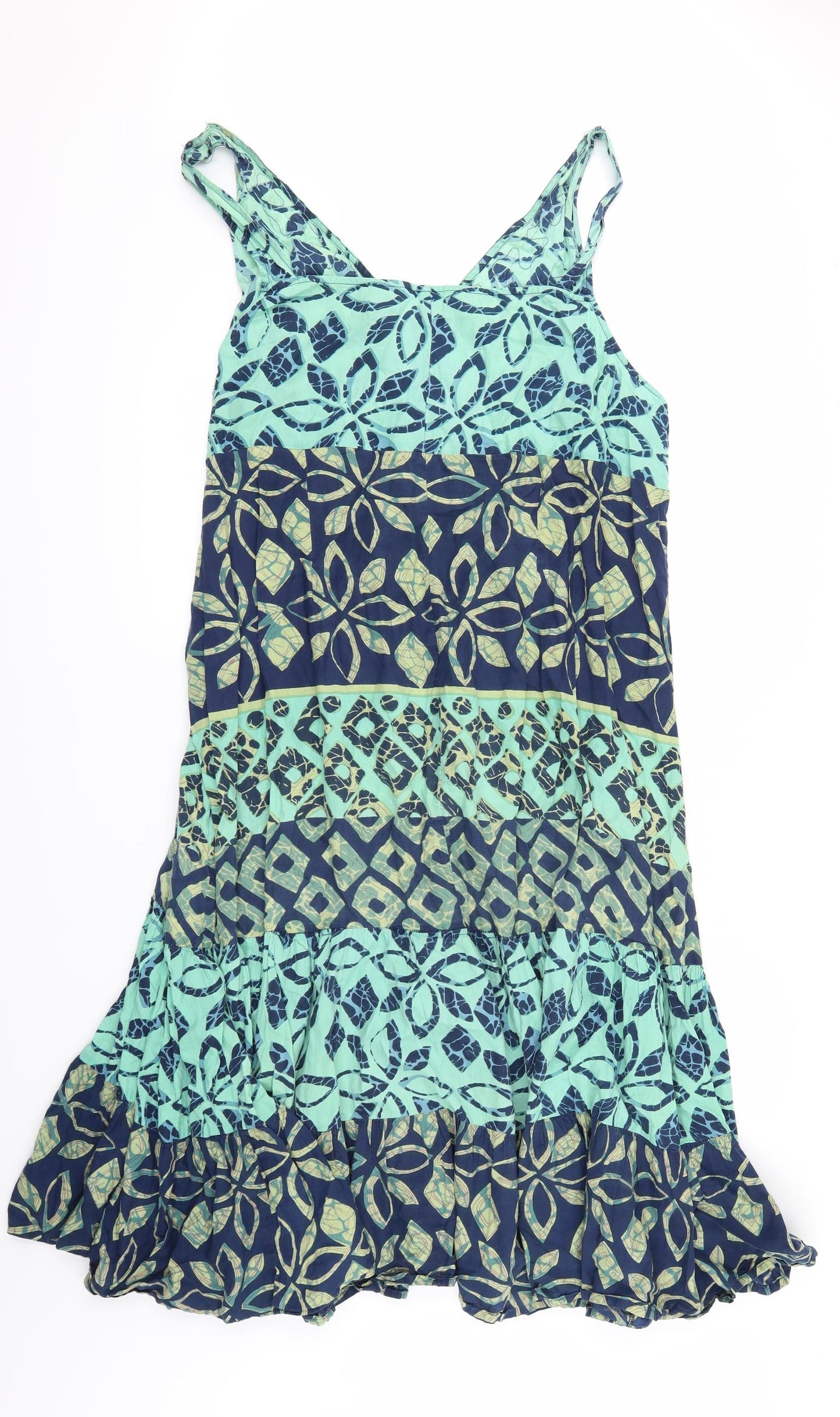 Debenhams Womens Green Floral  A-Line  Size 18