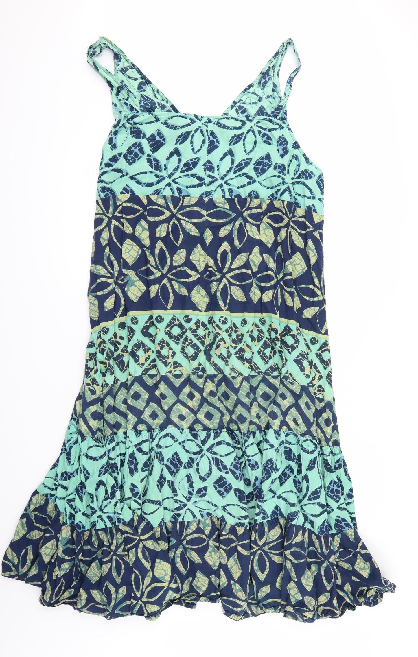 Debenhams Womens Green Floral  A-Line  Size 18
