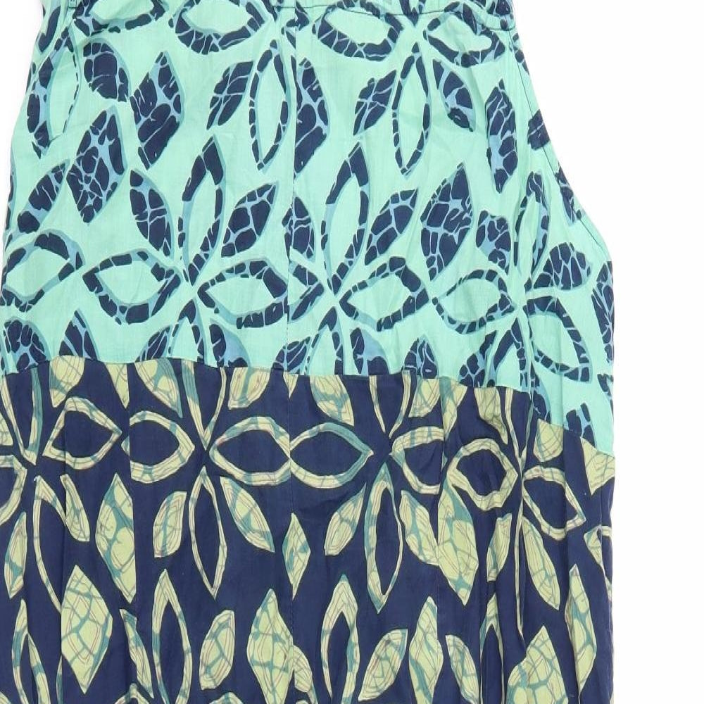 Debenhams Womens Green Floral  A-Line  Size 18