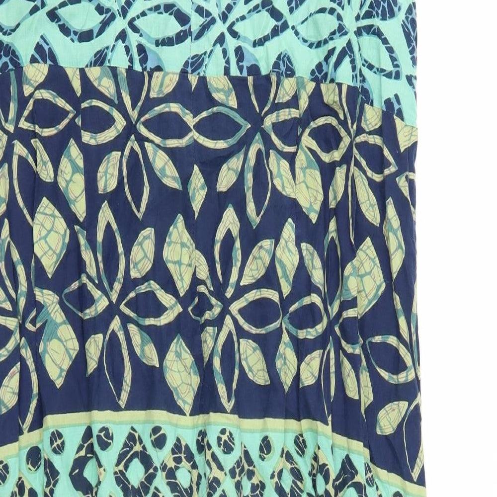 Debenhams Womens Green Floral  A-Line  Size 18