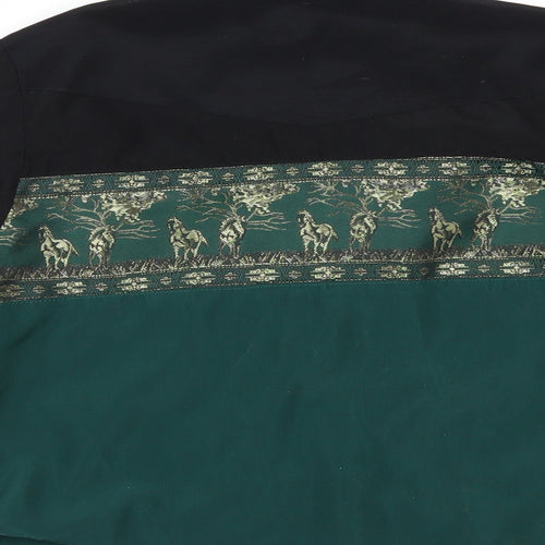 el norte no Boys Green Geometric   Button-Up Size L
