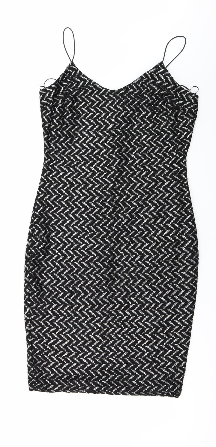 River Island Womens Black Geometric  Mini  Size 10