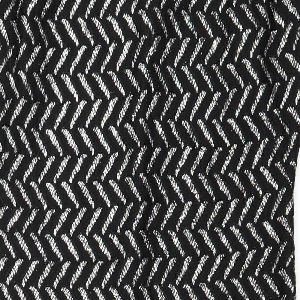 River Island Womens Black Geometric  Mini  Size 10