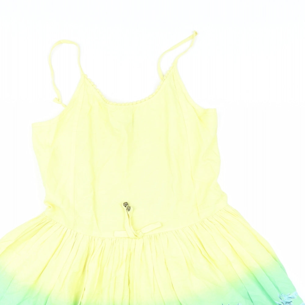 George Girls Yellow Geometric  Fit & Flare  Size 13-14 Years