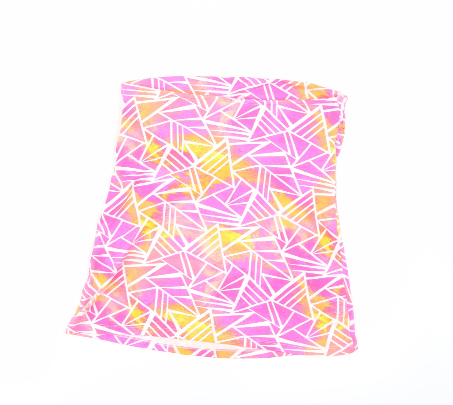 Papaya Womens Multicoloured Geometric  Basic T-Shirt Size 12  - Strapless