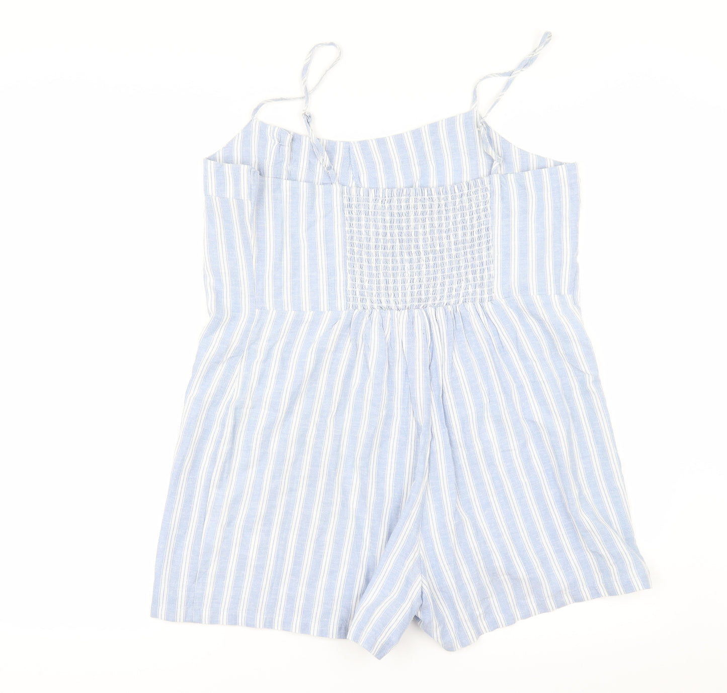 Primark Womens Blue Striped  Playsuit One-Piece Size 14