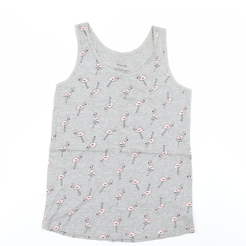 Primark Womens Grey Geometric  Basic T-Shirt Size 6