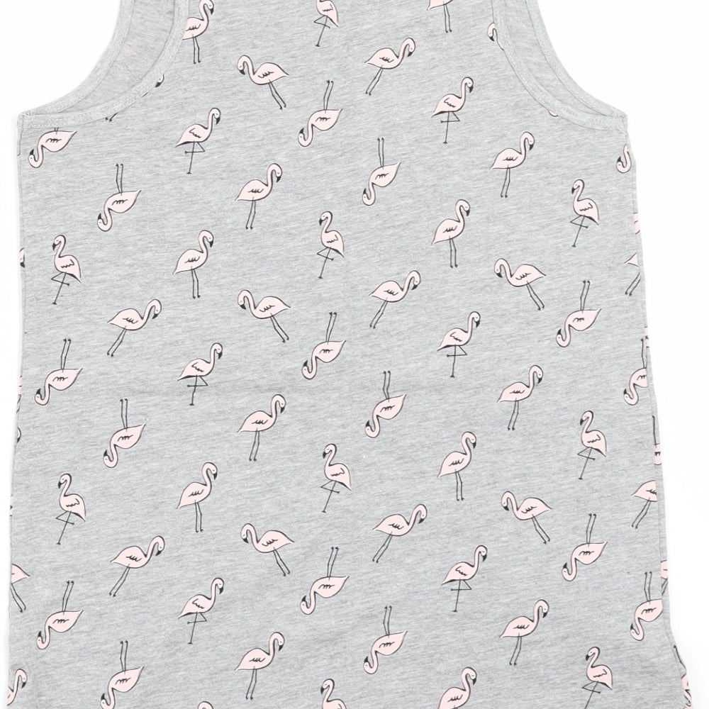 Primark Womens Grey Geometric  Basic T-Shirt Size 6