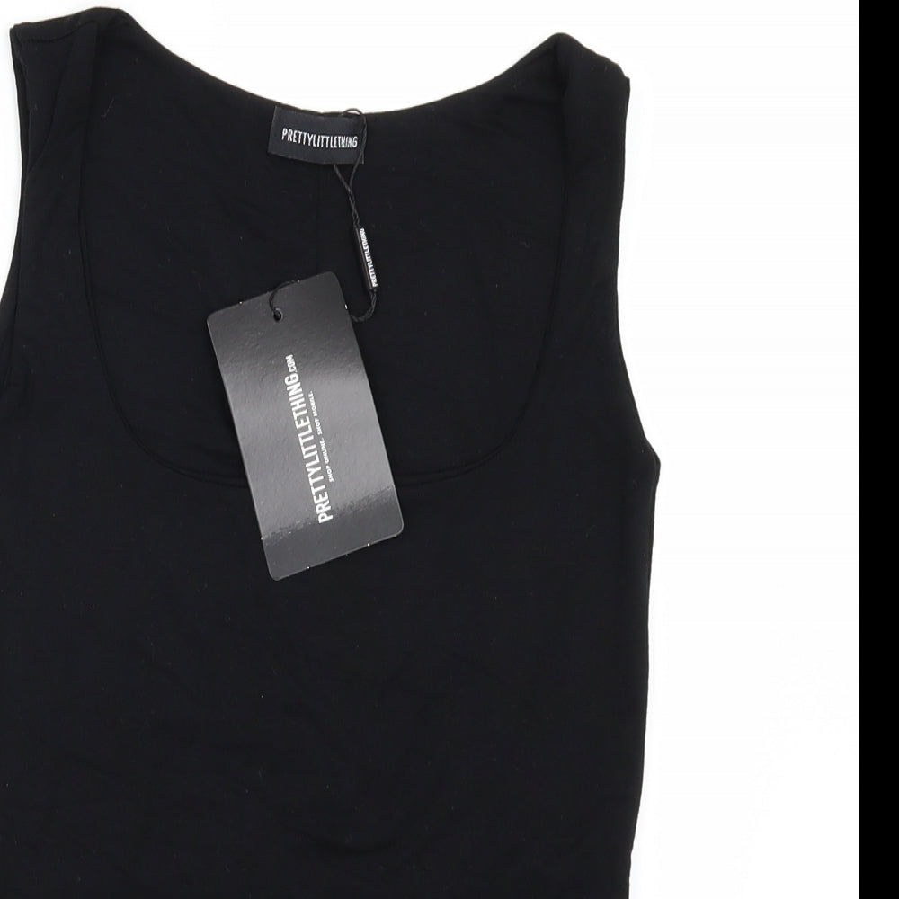 PRETTYLITTLETHING Womens Black   Basic T-Shirt Size 4