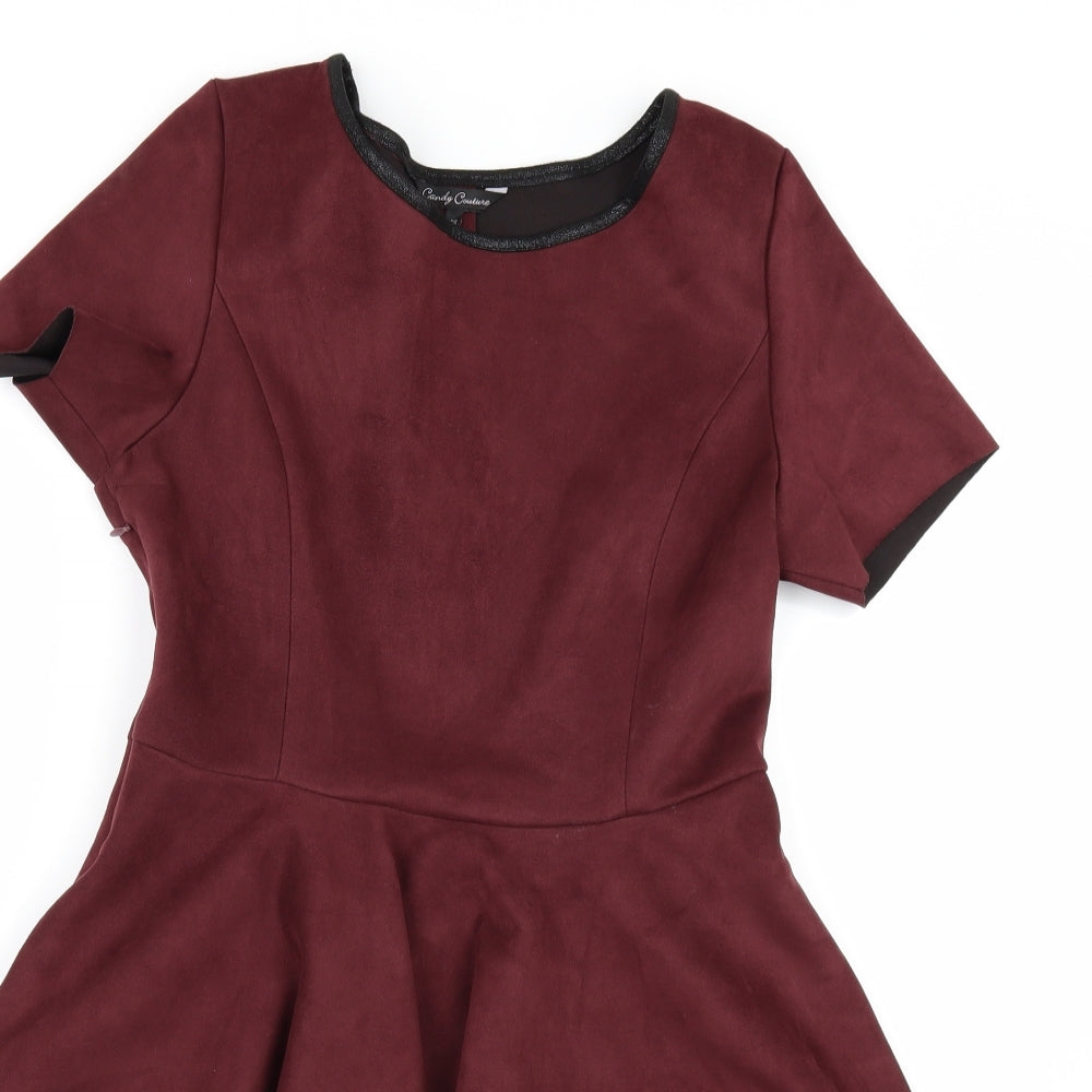 Candy Couture Girls Red   Skater Dress  Size 16 Years