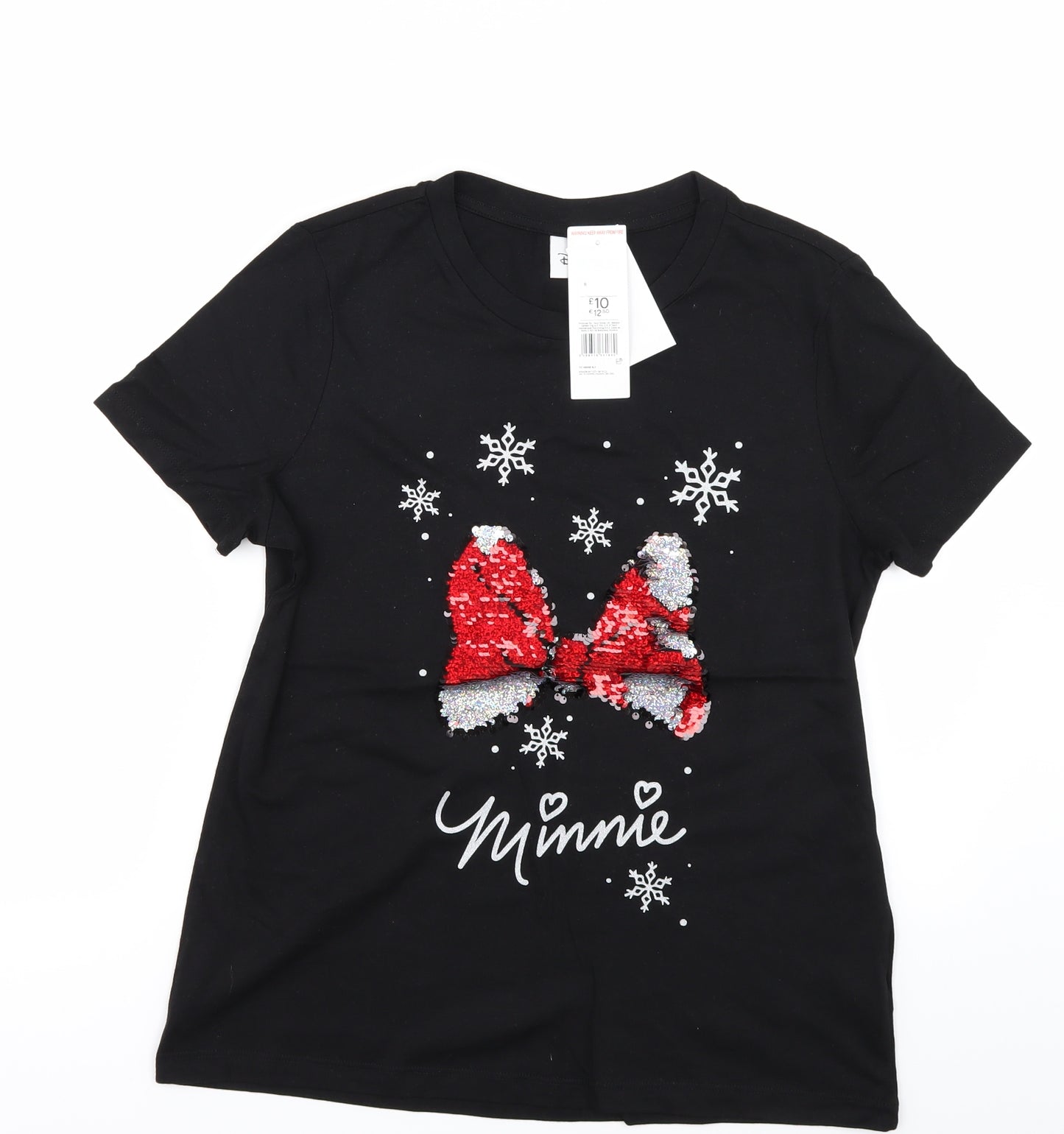 Disney Womens Black   Basic T-Shirt Size 8