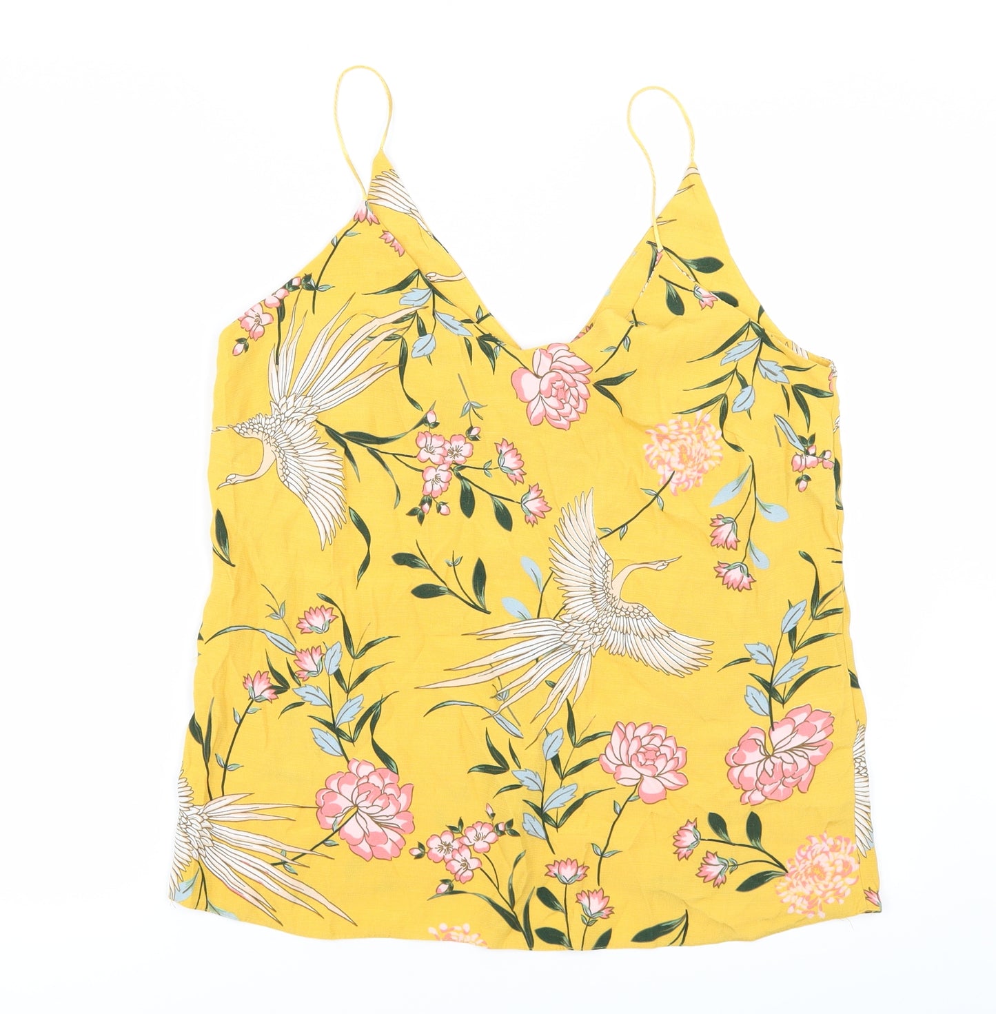 New Look Womens Yellow Floral  Camisole Blouse Size 12