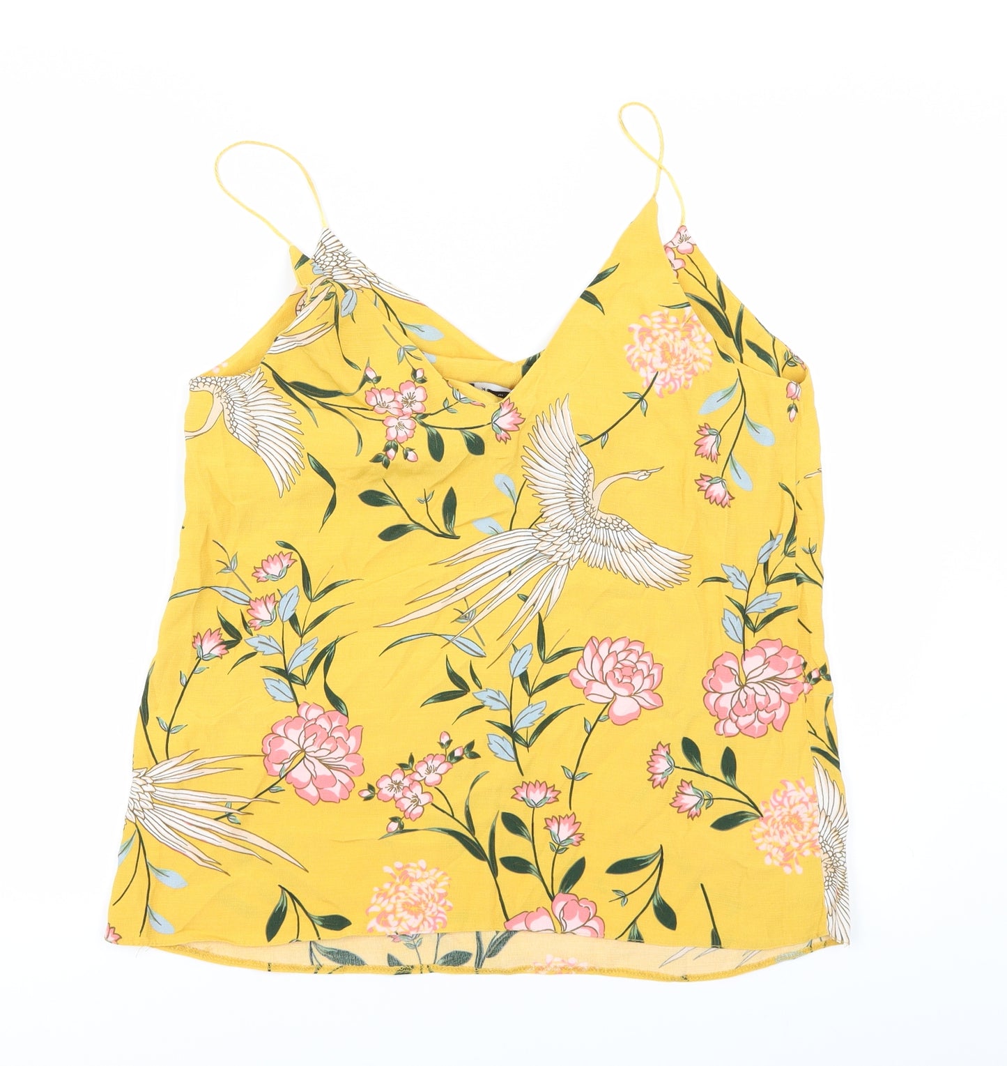 New Look Womens Yellow Floral  Camisole Blouse Size 12