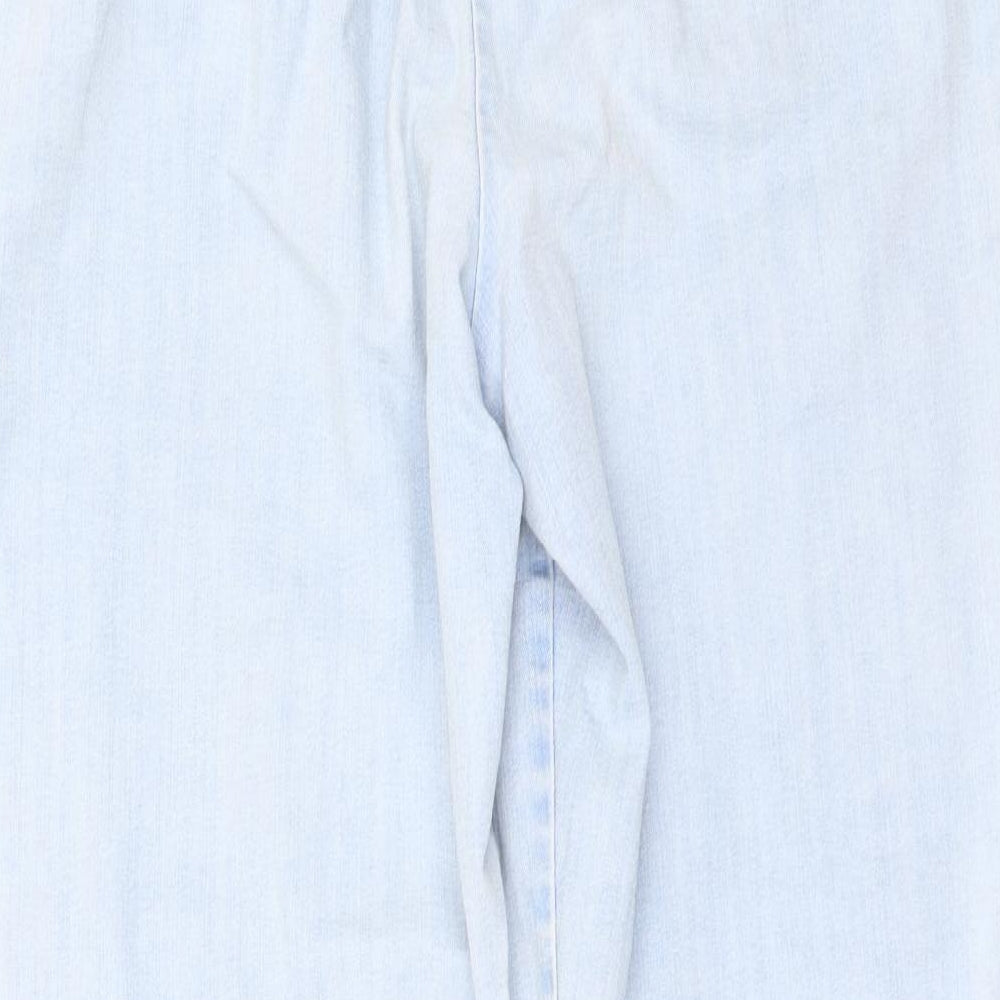 Avenue Womens Blue  Denim Wide-Leg Jeans Size M L29 in