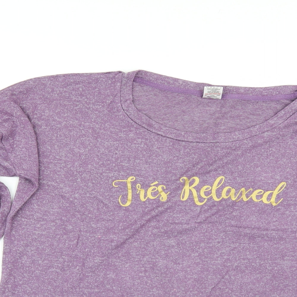 Avenue Womens Purple   Top Pyjama Set Size 16  - Pyjama Set