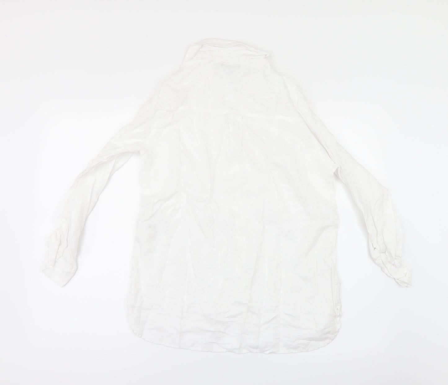 find. Womens White   Tunic Button-Up Size M