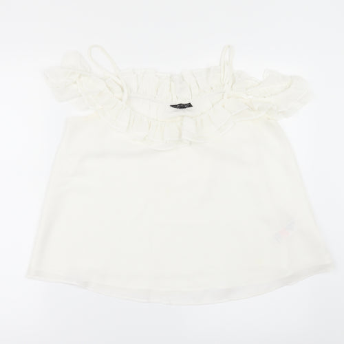 Topshop Womens White   Tunic Blouse Size 12