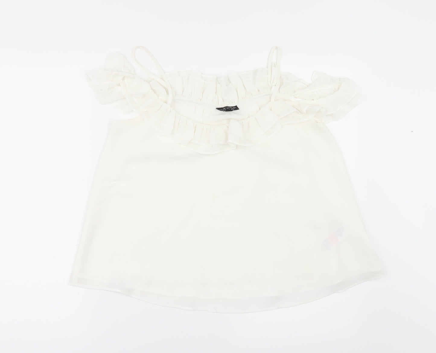 Topshop Womens White   Tunic Blouse Size 12