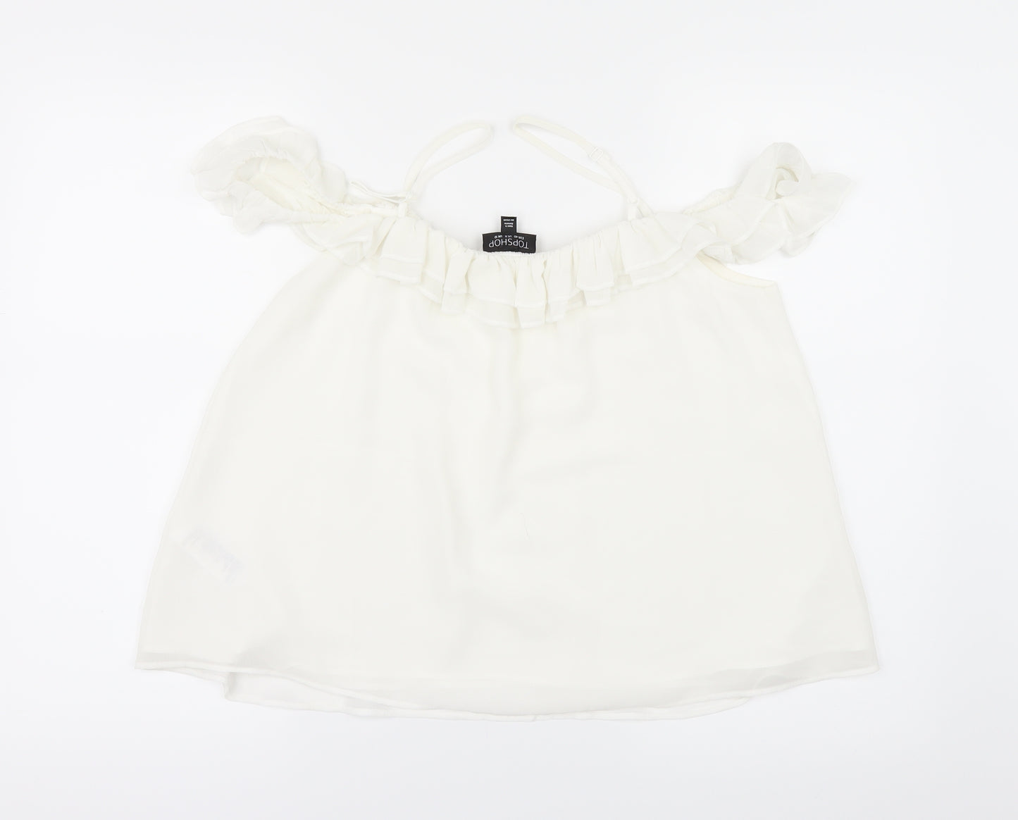 Topshop Womens White   Tunic Blouse Size 12