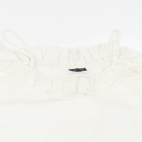 Topshop Womens White   Tunic Blouse Size 12