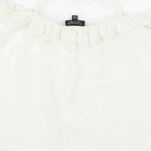 Topshop Womens White   Tunic Blouse Size 12