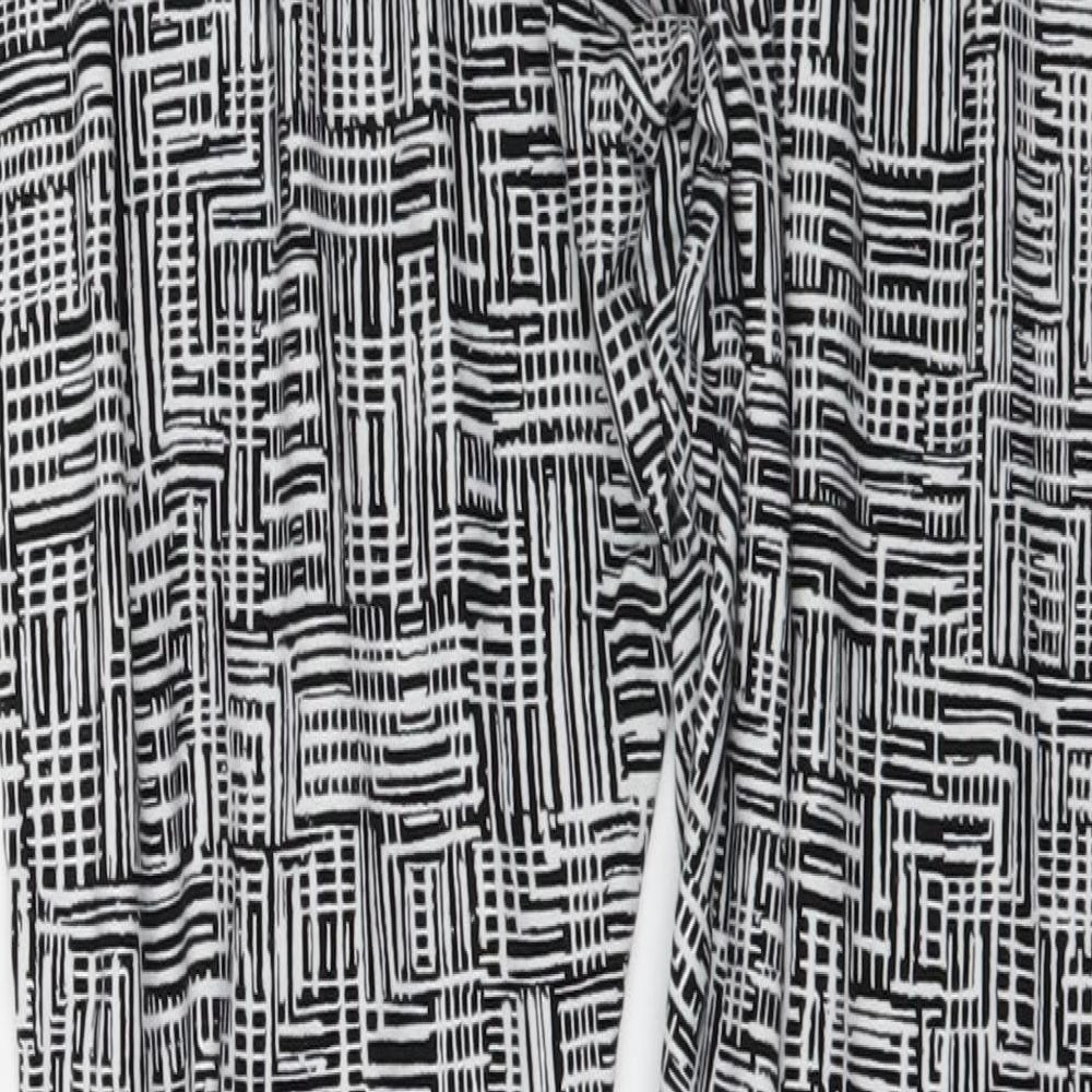 Primark Womens Black Geometric  Carrot Leggings Size L L26 in