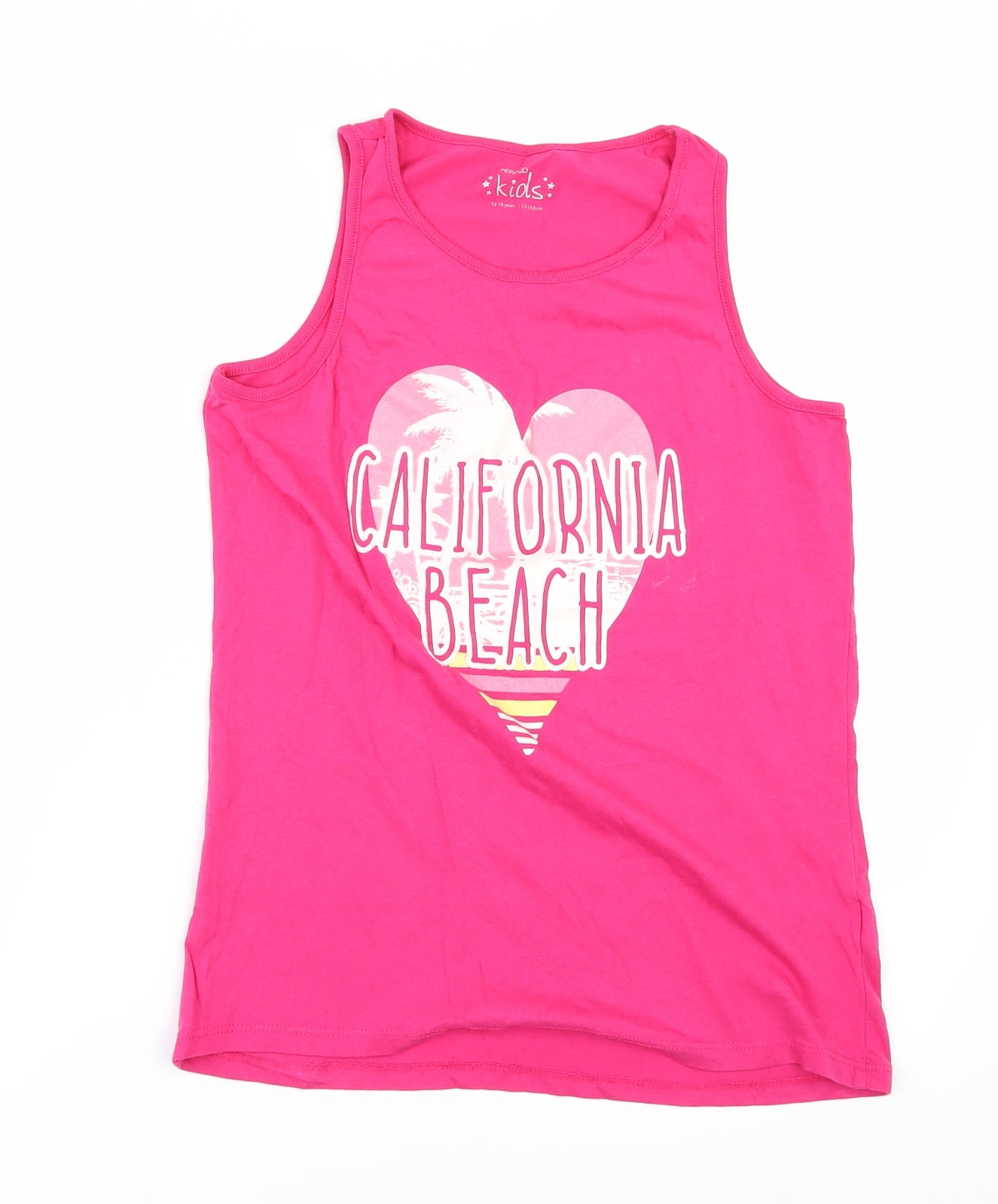 Pep&co Girls Pink   Basic T-Shirt Size 12-13 Years