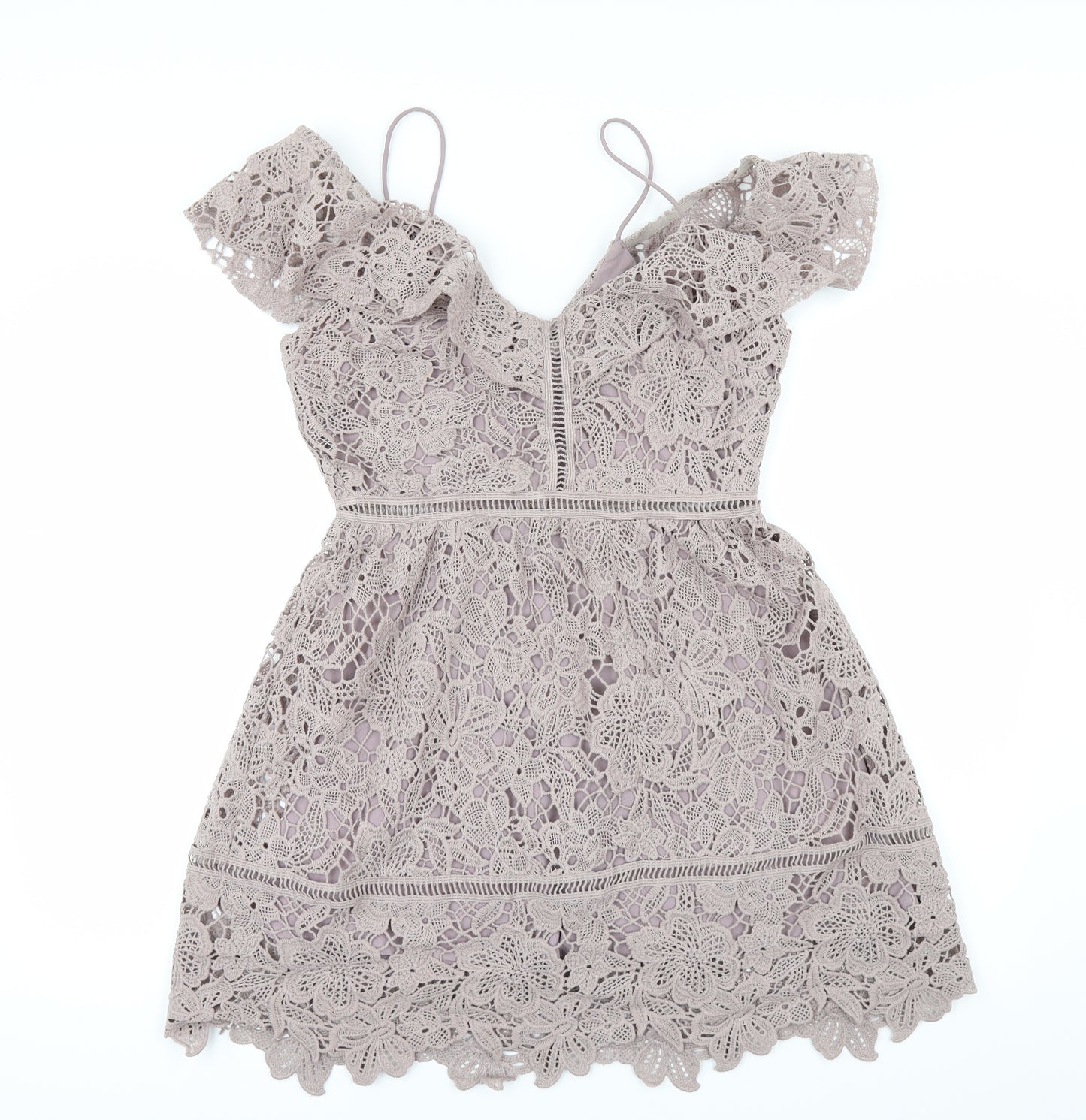 New Look Womens Beige   Mini  Size 8  - LACE