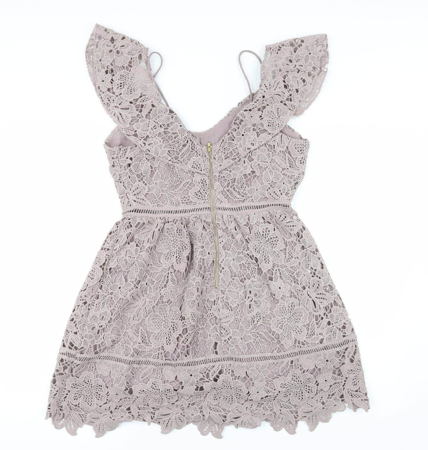 New Look Womens Beige   Mini  Size 8  - LACE
