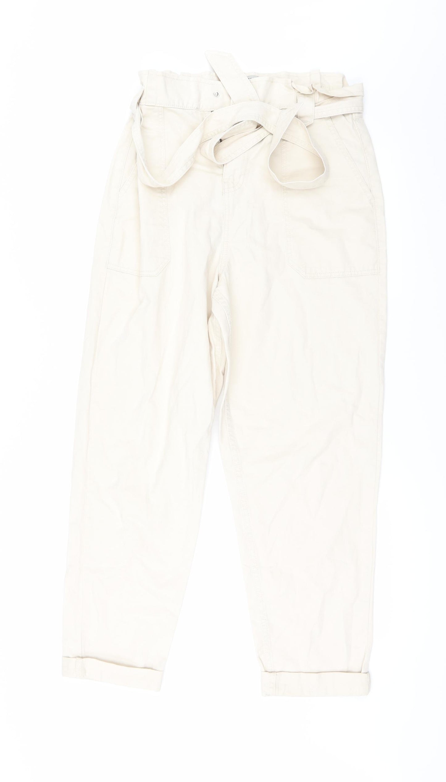 New Look Womens Beige  Denim Straight Jeans Size 12 L28 in