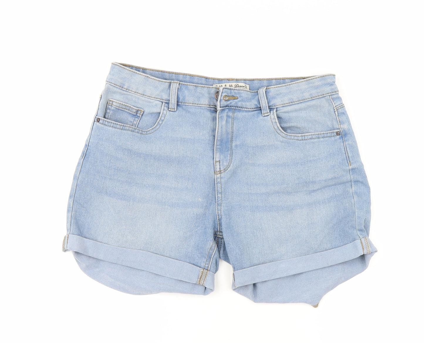 Denim & Co. Womens Blue   Hot Pants Shorts Size 12