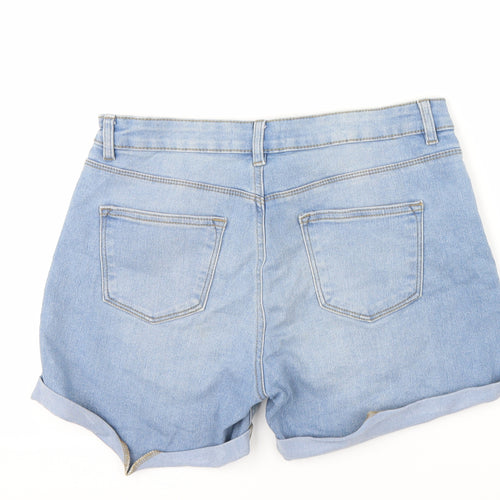 Denim & Co. Womens Blue   Hot Pants Shorts Size 12