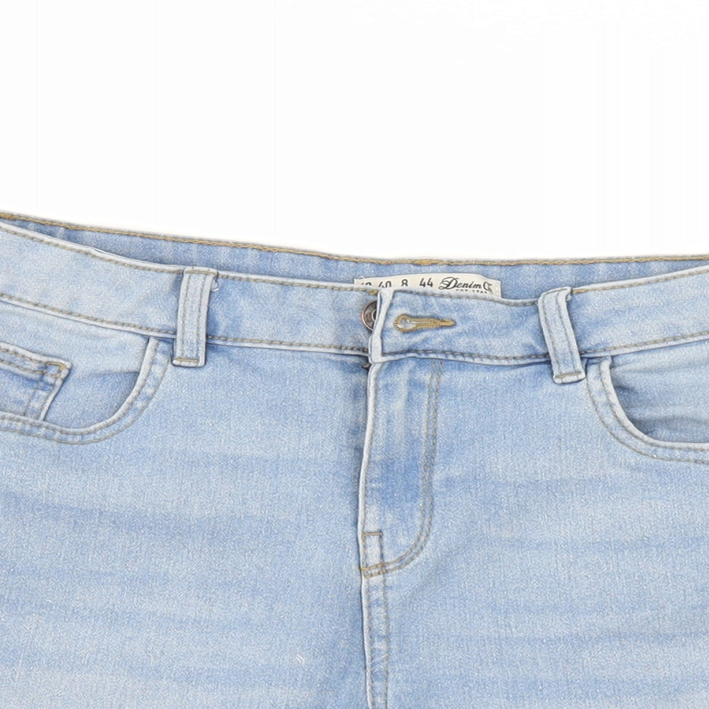 Denim & Co. Womens Blue   Hot Pants Shorts Size 12