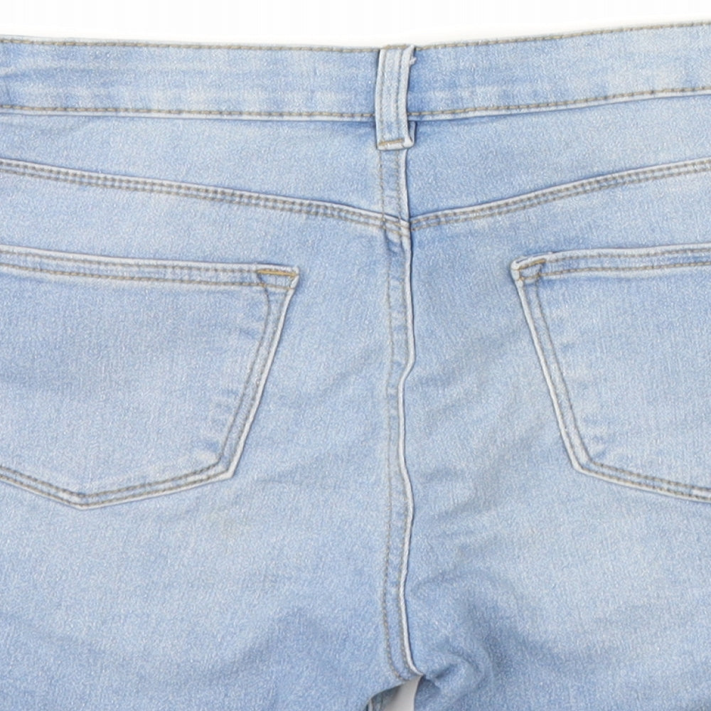 Denim & Co. Womens Blue   Hot Pants Shorts Size 12