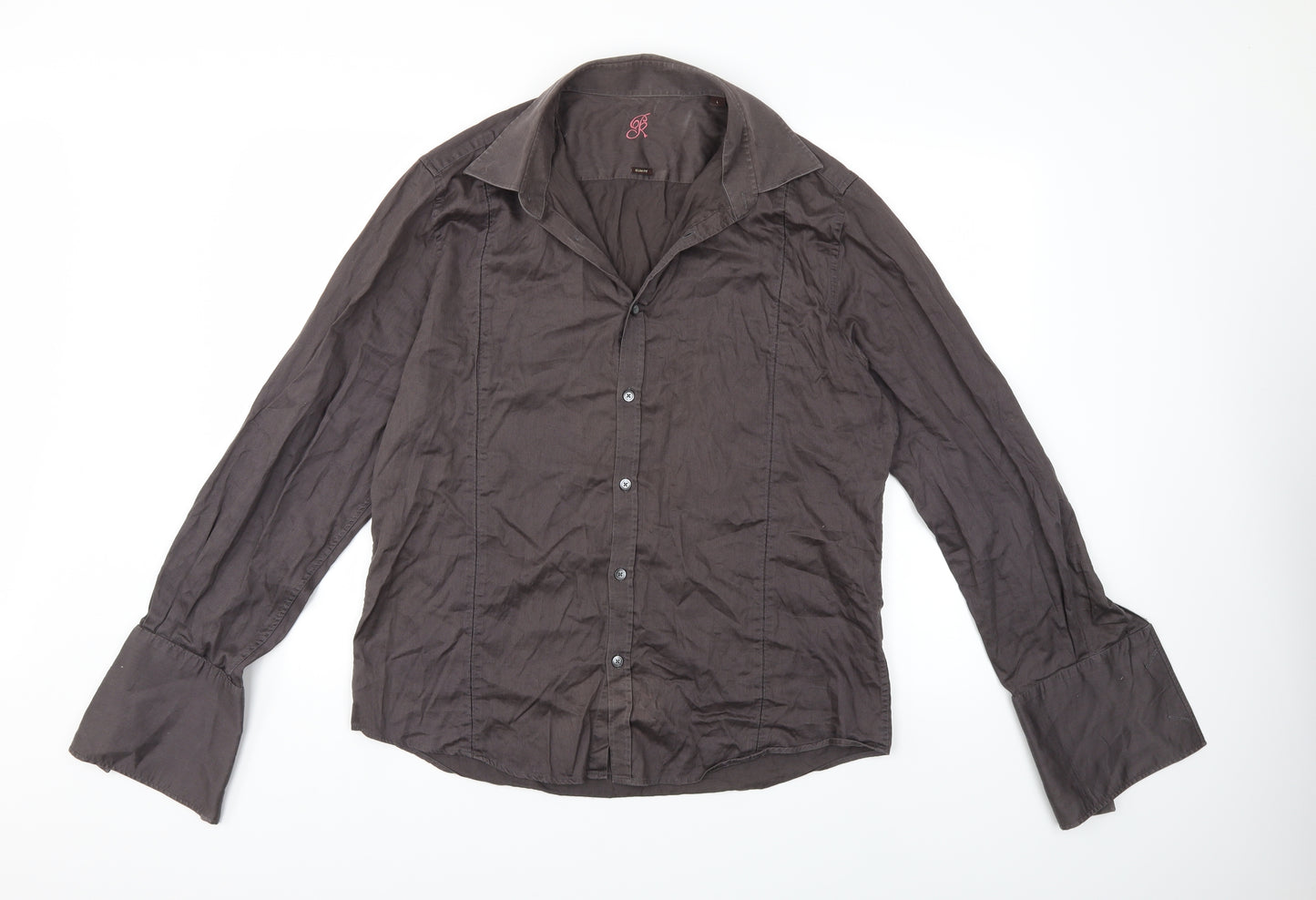 Preworn Womens Grey   Basic Button-Up Size L