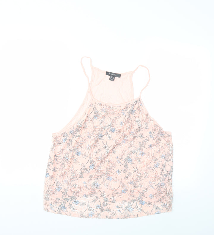 Primark Womens Pink Floral Basic Blouse Size 16
