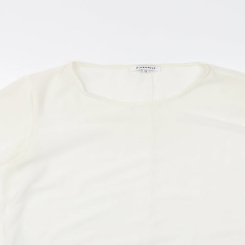 Glamorous Womens White   Basic Blouse Size 12
